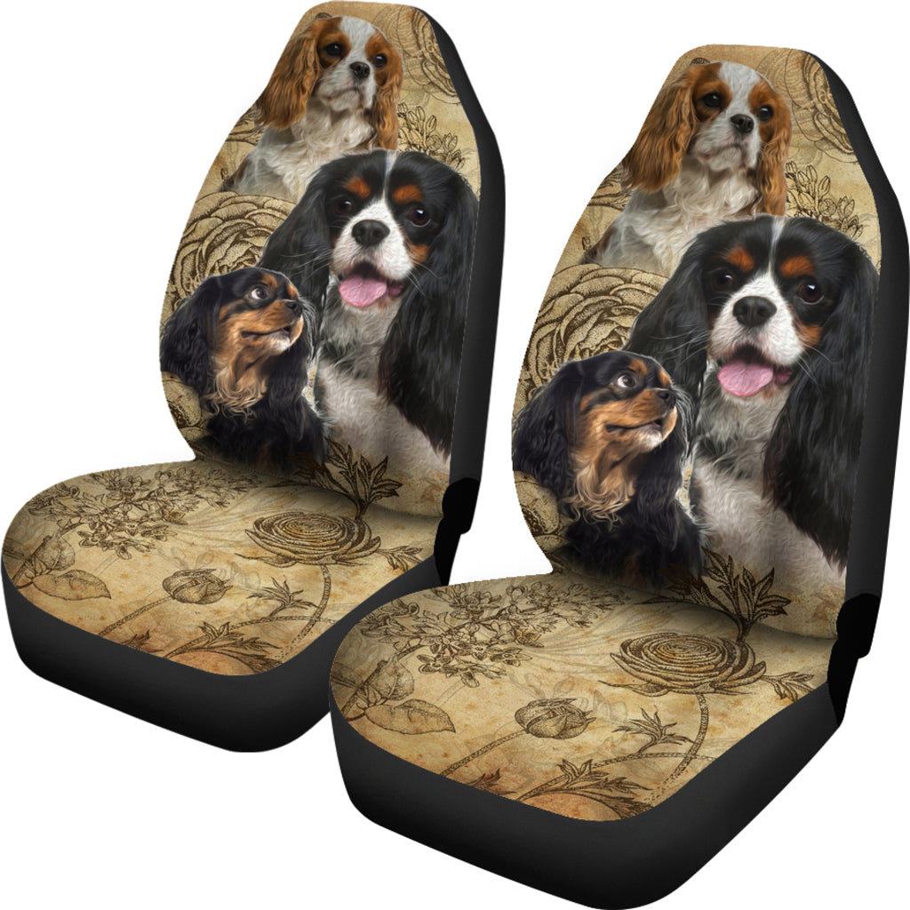 Cavalier King Charles Spaniel Car Seat Covers - 3 (Set of 2)