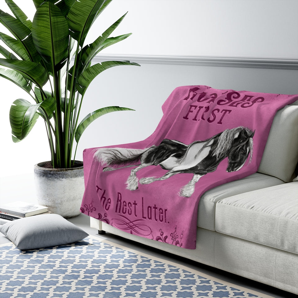 Pink Horse Lover Blanket