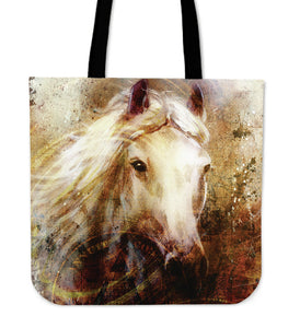 White Horse Tote Bag