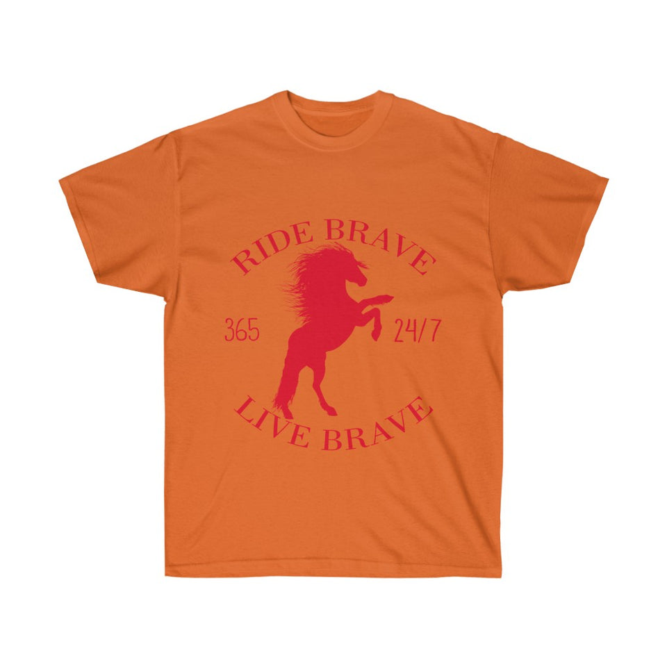 Ride Brave Live Brave T-Shirt - Concert Tee Shirt - Country T Shirt- Gift Tshirt Birthday - Horse Lover Shirt