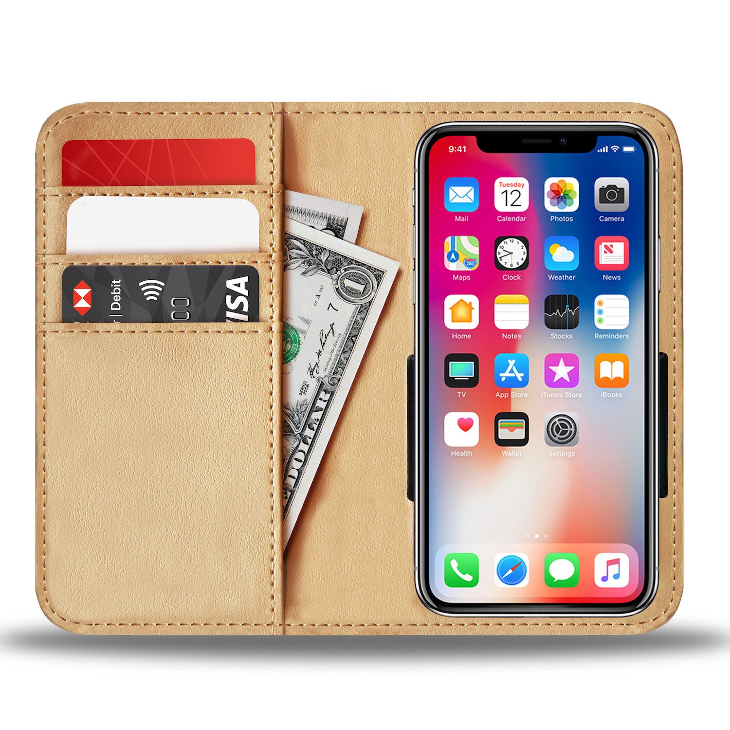 Western iPhone 4 Case/Wallet with Red Heart & Blue Wing – Wild West Living