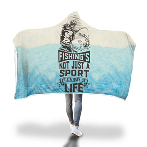 Fishing Kid/Adult Hooded Blanket