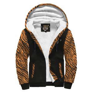 Tiger Print - Custom Designed AOP Sherpa Hoodie