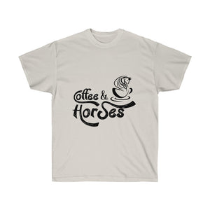 Coffee and Horses T-Shirt - Cowgirl - Concert Tee Shirt - Country T Shirt- Gift Tshirt Birthday - Cowboy Shirt