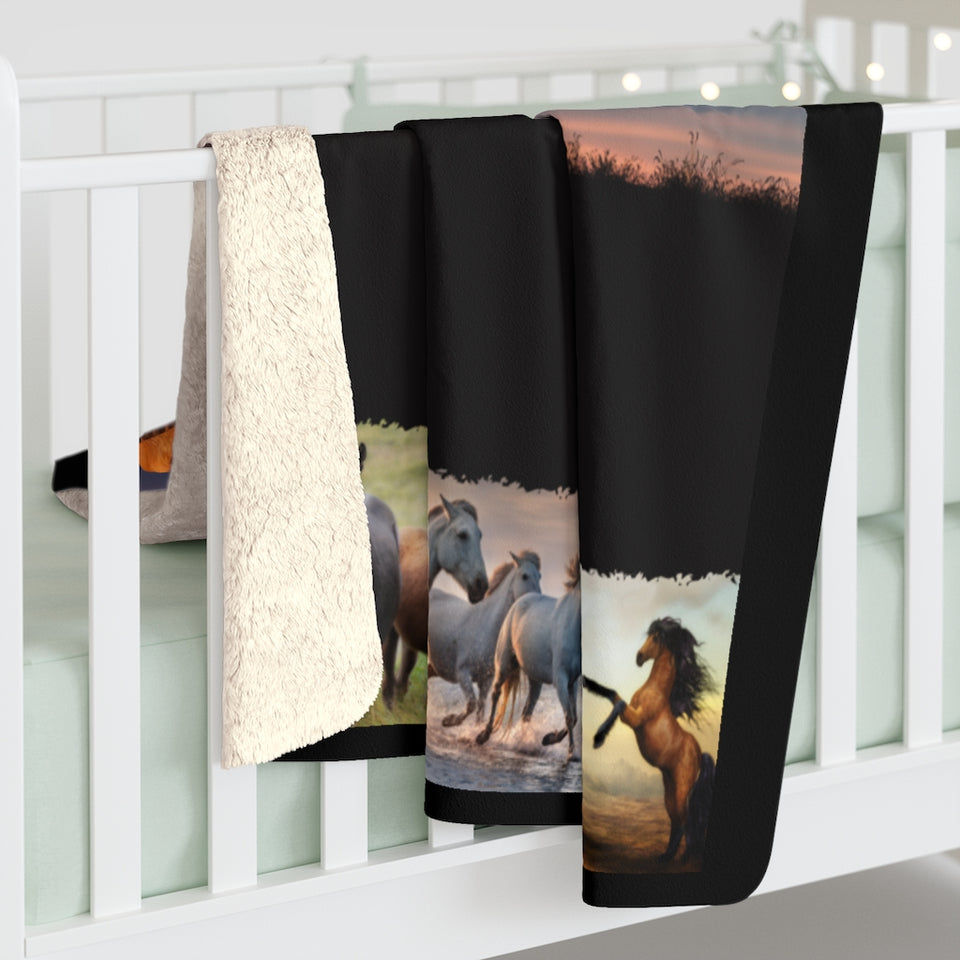 Horse Collage Blanket