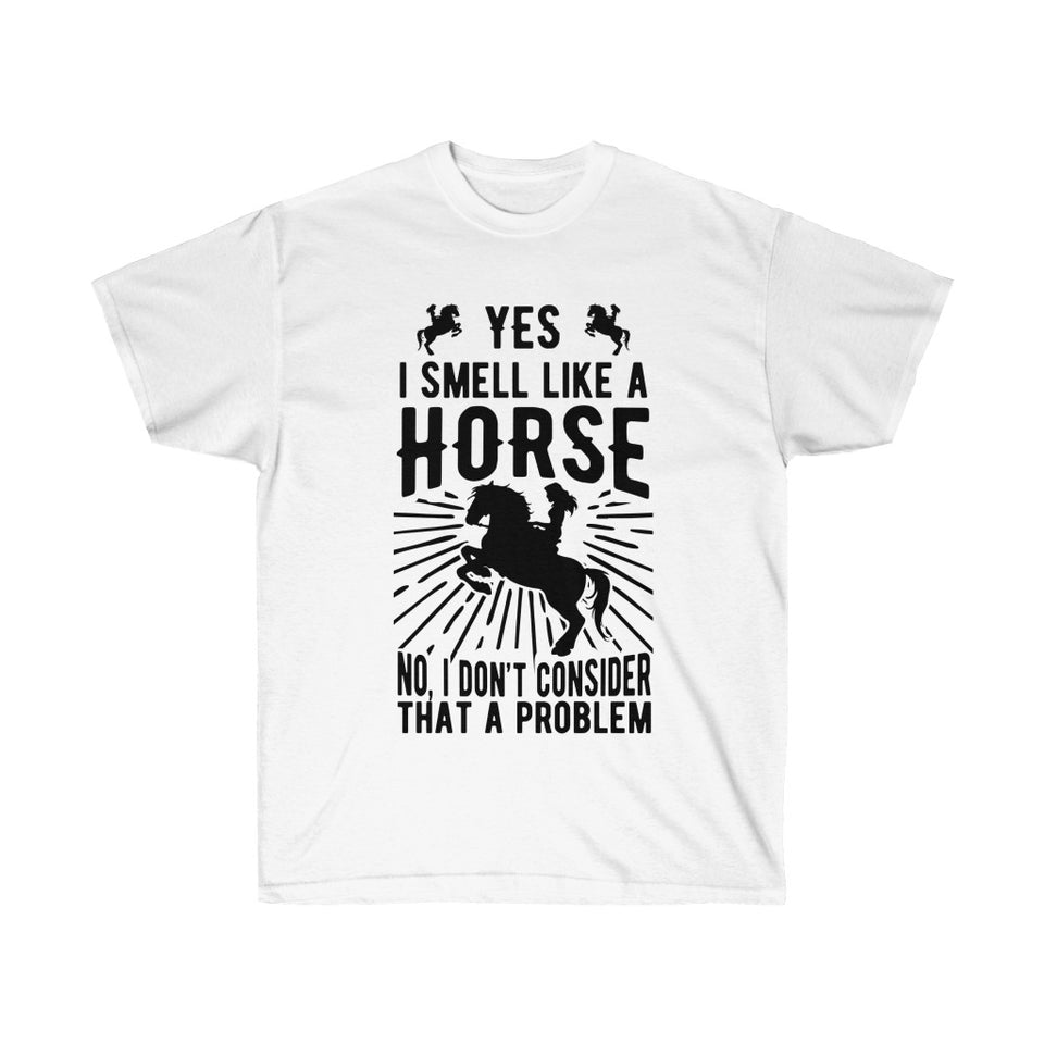 Yes I Smell Like A Horse No I Don't Consider That A Problem T-Shirt - Concert Tee Shirt - T Shirt- Gift - Birthday - Funny Cowgirl - Gift