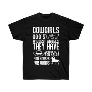 GoDuckee Personalized Cowgirl Hawaiian Shirt - Horse Pattern - Cowgirls Are God's Wildest Angels