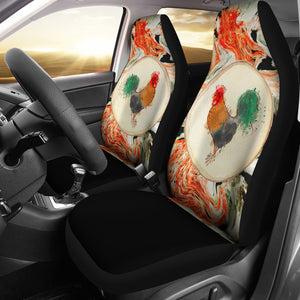 Pastel Chicken Custom Car Seat Covers