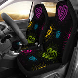 Black Chain Heart Seat Covers