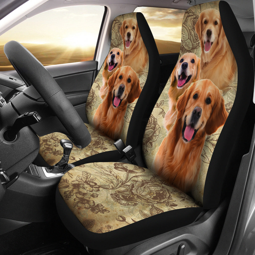 Golden Retriever Car Seat Covers (Set of 2)