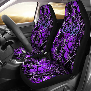 Country Girl Purple Camo Car Seat Covers