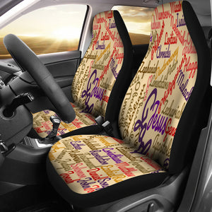Custom-Made Holy Bible Books Light Brown Car Seat Cover