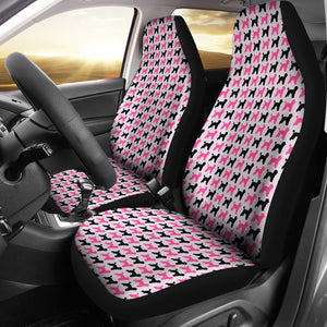 Pink Poodle Dog Car Seat Covers
