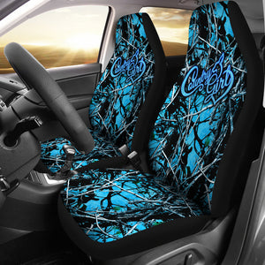 Country Girl Blue Camo Car Seat Cover