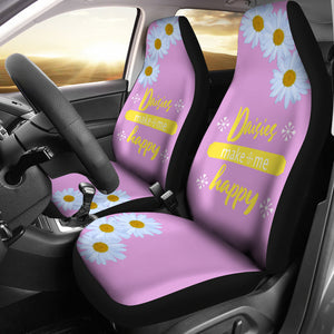 Daisies Make Me Happy Car Seat Cover