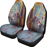 Drizzled Car Seat Covers from Expressionistic Fine Art Painting