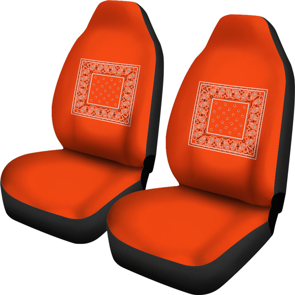 Perfect Orange Bandana Car Seat Covers - Minimal