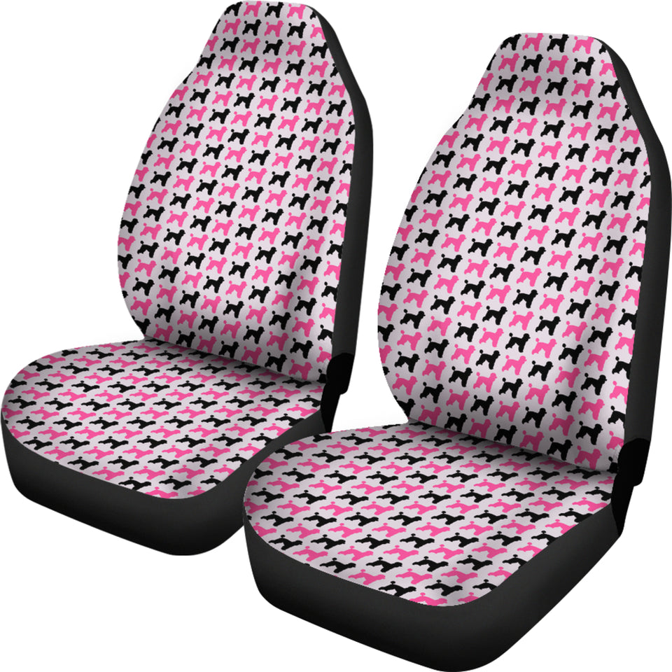 Pink Poodle Dog Car Seat Covers