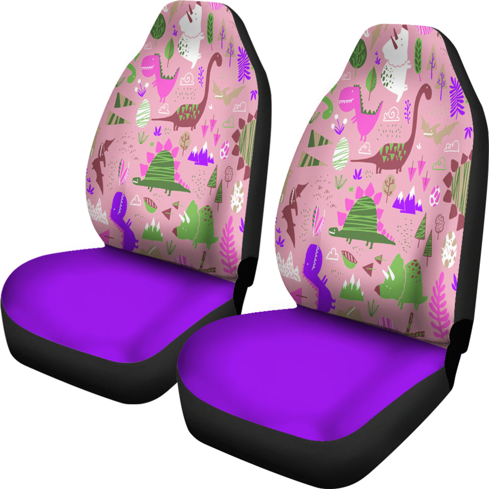 Purple Dinosaur Car Seat Covers