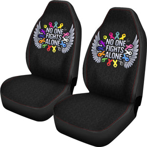 Cancer No One Fights Alone Car Seat Cover