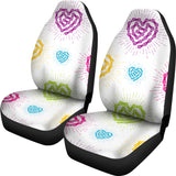 White Chain Heart Seat Covers