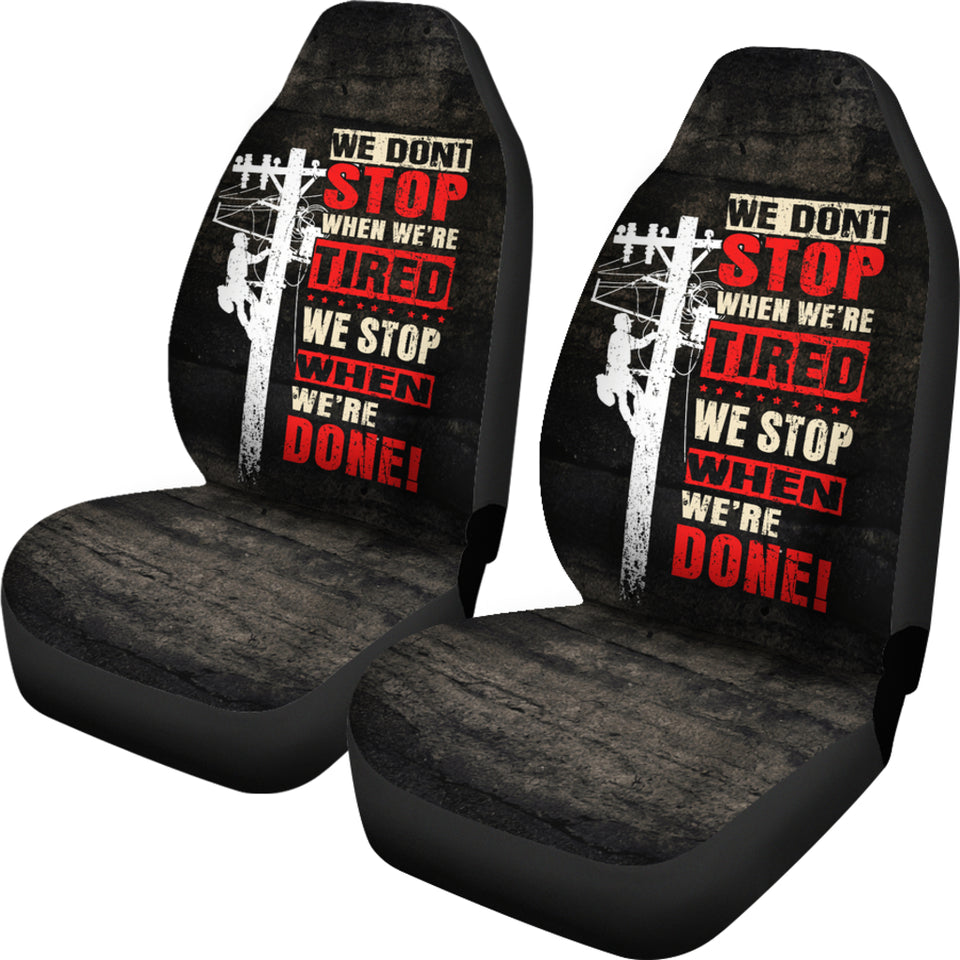 We stop when we are done Car Seat Covers