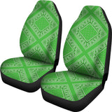 Lime Green Bandana Car Seat Covers - Diamond