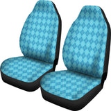 Blue Argyle Car Seat Covers