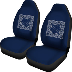 Navy Bandana Car Seat Covers - Minimal
