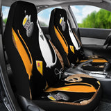 Black and White cat Car Seat Cover