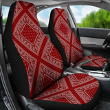 Maroon Bandana Car Seat Covers - Diamond