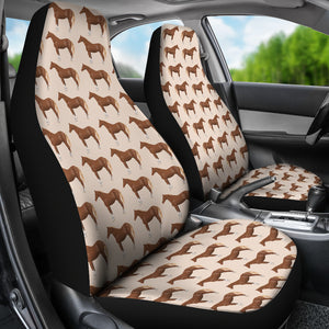 Brown Horse Car Seat Cover