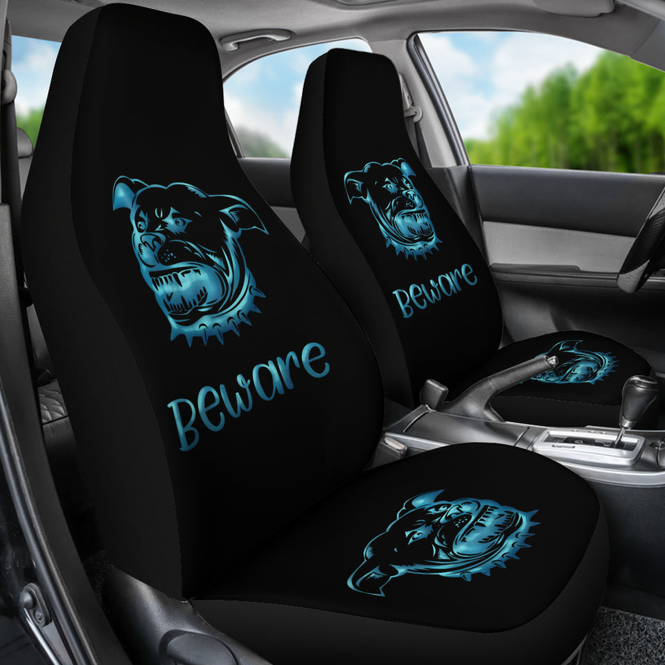 Beware of Pitbull Car Seat Cover