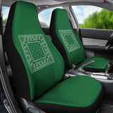 Classic Green Bandana Car Seat Covers - Minimal
