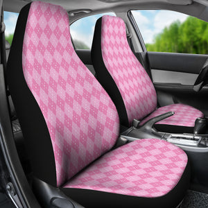 Pink Argyle Car Seat Covers