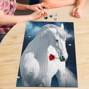 Beautiful Horse & Rose Jigsaw Puzzle