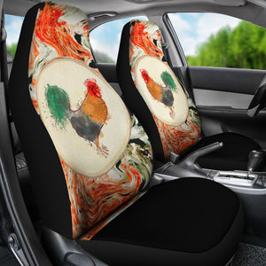 Pastel Chicken Custom Car Seat Covers