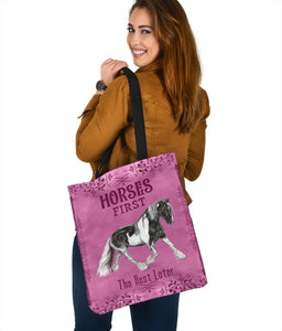 Pink Horse Tote Bag