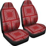 Classic Red Bandana Car Seat Covers - Patch