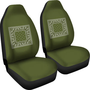 Army Green Bandana Car Seat Covers