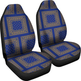 Blue Gold Bandana Car Seat Cover - Patch