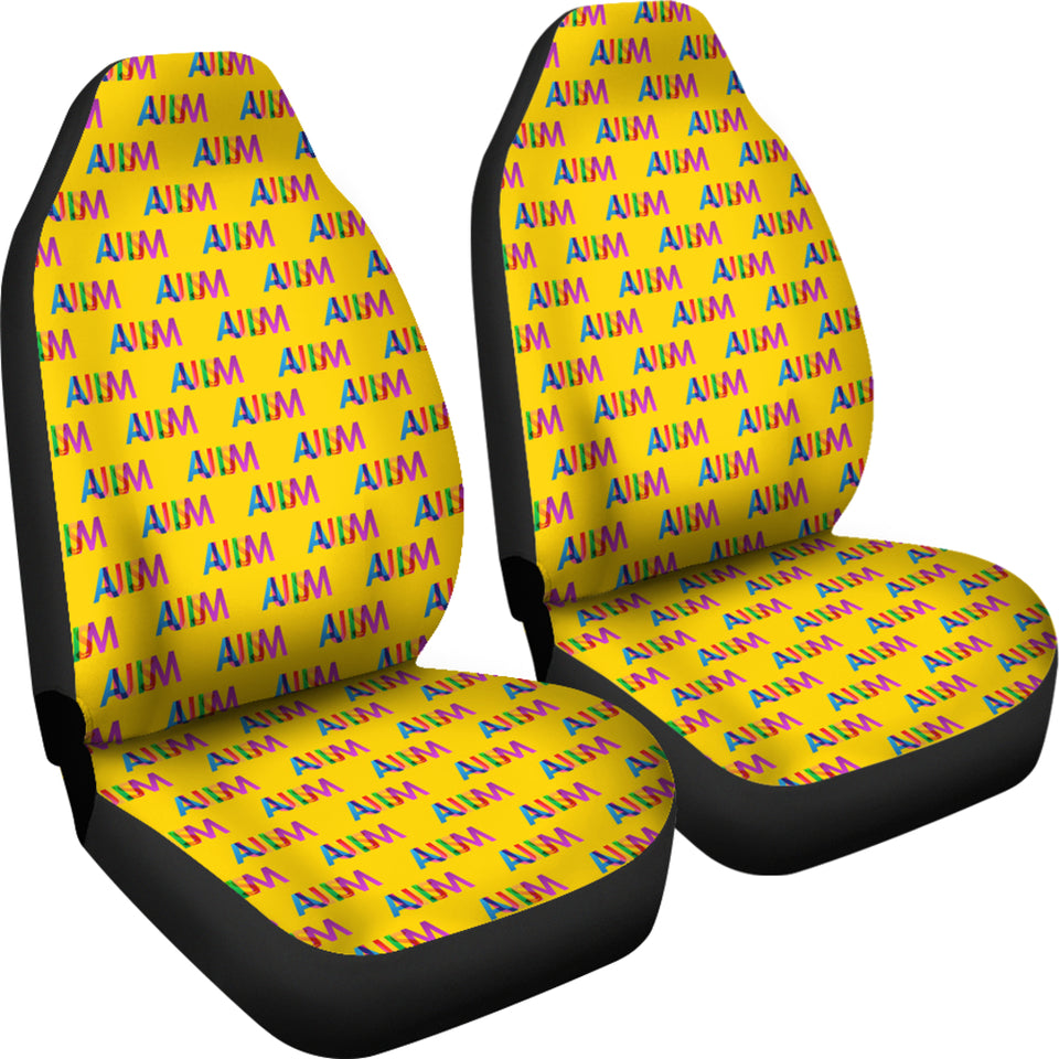 AUTISM Car Seat Covers (YELLOW background)