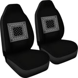 Black Bandana Car Seat Covers - Minimal