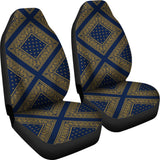 Navy and Gold Bandana Car Seat Covers