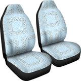 Light Blue Bandana Car Seat Covers - Patch