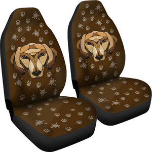 Dachshund Face Brown Car Seat Covers