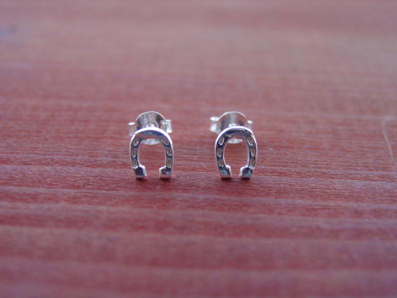 Tiny Horseshoe Stud Earrings